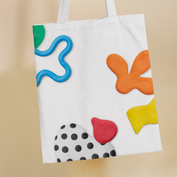 Colourful tote tag