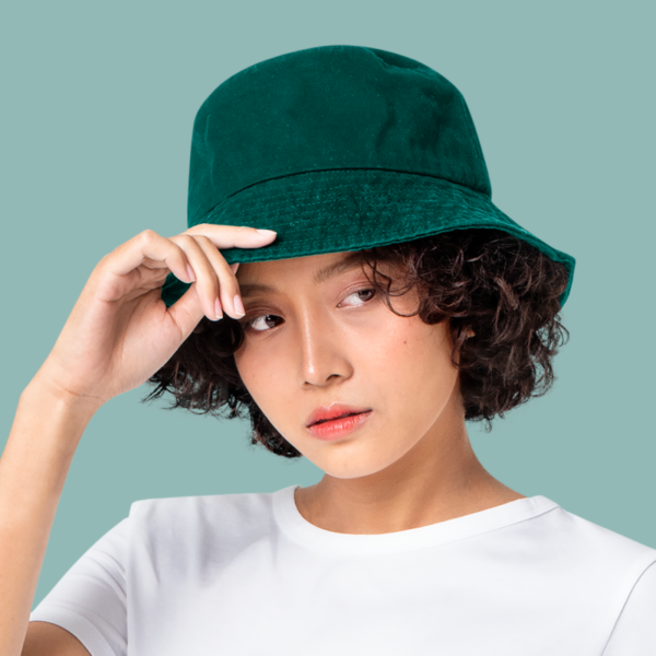 Dark green hat